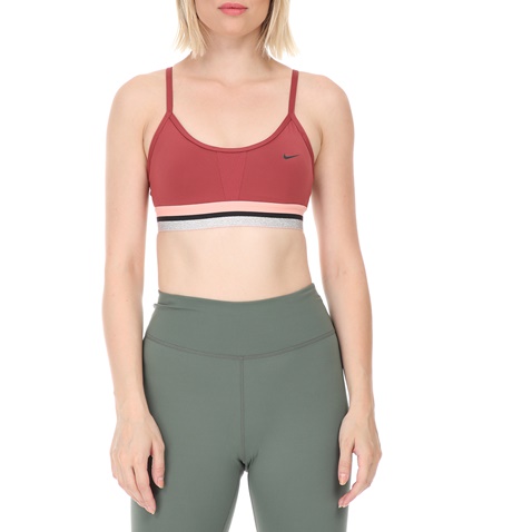 NIKE-Γυναικείο αθλητικό μπουστάκι NIKE GL DK INDY BRA κόκκινο