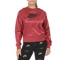 NIKE-Γυναικεία μπλούζα φούτερ NIKE NSW AIR CREW SATIN κόκκινη