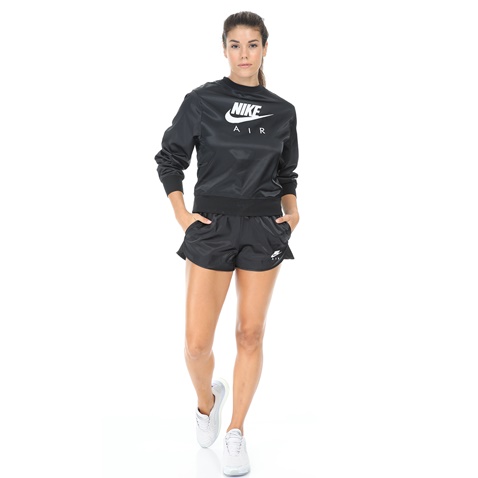 NIKE-Γυναικεία μπλούζα φούτερ NIKE NSW AIR CREW SATIN μαύρη