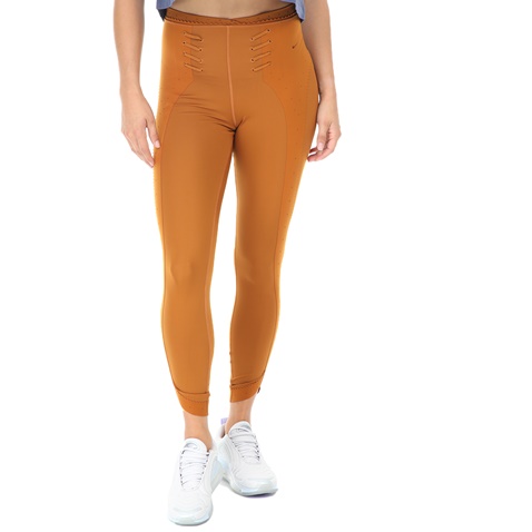 NIKE-Γυναικείο αθλητικό κολάν NIKE BOUTIQUE TIGHT TOOLING εκάι καφέ