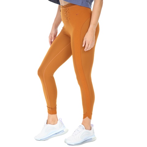NIKE-Γυναικείο αθλητικό κολάν NIKE BOUTIQUE TIGHT TOOLING εκάι καφέ