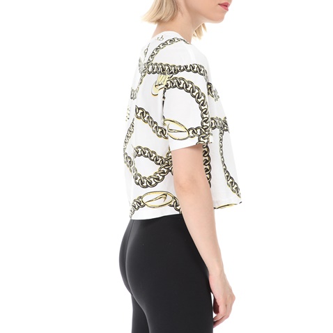 NIKE-Γυναικείο t-shirt NIKE NSW TEE GLAM DUNK CROP λευκό μαύρο
