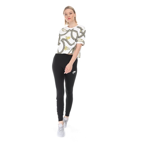 NIKE-Γυναικείο t-shirt NIKE NSW TEE GLAM DUNK CROP λευκό μαύρο