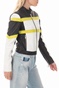 BYBLOS-Γυναικείο jacket BYBLOS BIKER λευκό-μαύρο
