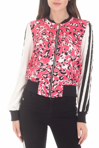 BYBLOS-Γυναικείο bomber jacket BYBLOS ANIMALIER ροζ