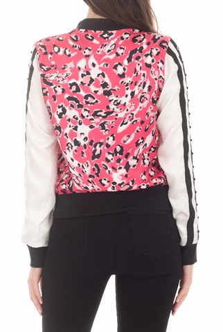 BYBLOS-Γυναικείο bomber jacket BYBLOS ANIMALIER ροζ