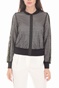 BYBLOS-Γυναικείο bomber jacket BYBLOS STARS λευκό-μαύρο