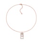 FOLLI FOLLIE-Γυναικείο ασημένιο κοντό κολιέ FOLLI FOLLIE Fashionably Silver Essentials κόκκινο χρυσό