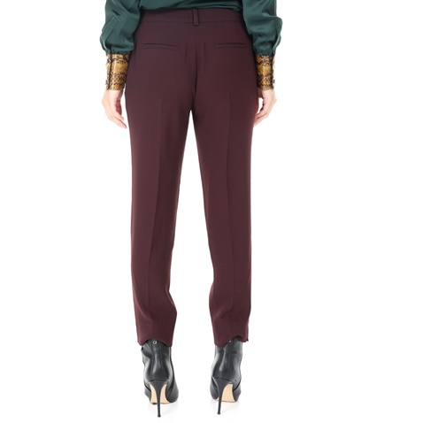 NENETTE-Γυναικείο παντελόνι NENETTE EVELINA PANTALONE NEW YORK μπορντό