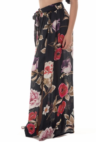 AGUA BENDITA-Γυναικεία maxi φούστα παραλίας AGUA BENDITA AMAIA JASMINE floral μαύρη 