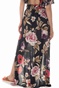 AGUA BENDITA-Γυναικεία maxi φούστα παραλίας AGUA BENDITA AMAIA JASMINE floral μαύρη 