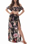 AGUA BENDITA-Γυναικεία maxi φούστα παραλίας AGUA BENDITA AMAIA JASMINE floral μαύρη 