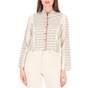 NISO-Γυναικείο jacket nisω λευκό γκρι 