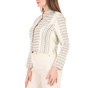 NISO-Γυναικείο jacket nisω λευκό γκρι 