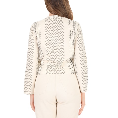 NISO-Γυναικείο jacket nisω λευκό γκρι 