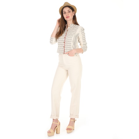 NISO-Γυναικείο jacket nisω λευκό γκρι 