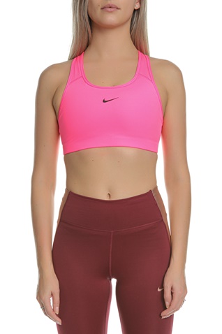 NIKE-Γυναικείο αθλητικό μπουστάκι NIKE SWOOSH BRA PAD ροζ