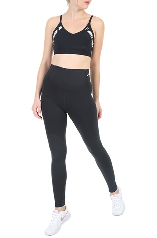NIKE-Γυναικείο αθλητικό μπουστάκι NIKE INDY LOGO BRA μαύρο