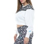 NIKE-Γυναικείο φούτερ NIKE SW HRTG CREW FLC FLORAL λευκό