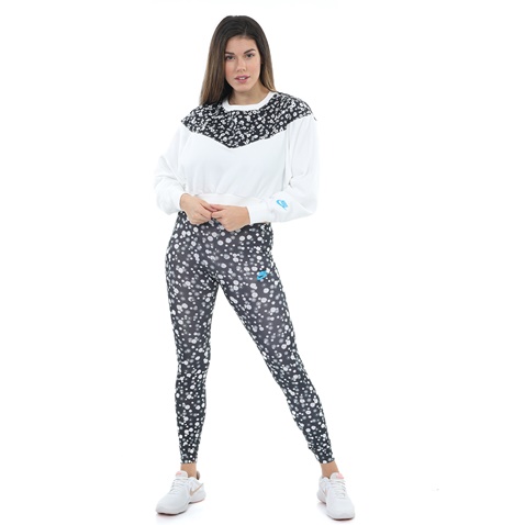 NIKE-Γυναικείο φούτερ NIKE SW HRTG CREW FLC FLORAL λευκό