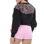 NIKE-Γυναικείο φούτερ NIKE SW HRTG CREW FLC FLORAL μαύρο