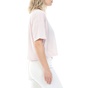 NIKE-Γυναικείο cropped top NIKE S/S TOP GX ICNCLSH WOW ροζ