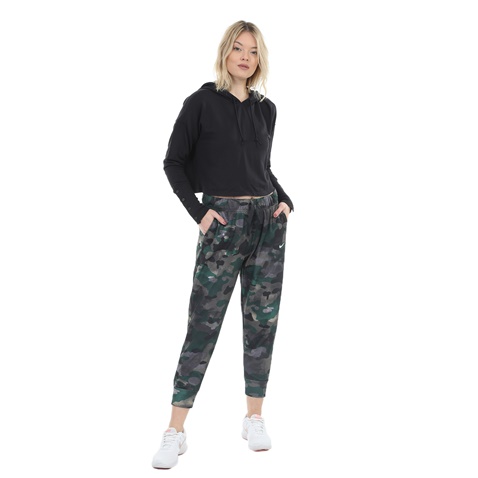 NIKE-Γυναικεία cropped φούτερ μπλούζα NIKE YOGA LUXE CROPPED HOODIE μαύρη