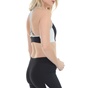 NIKE-Γυναικείο αθλητικό μπουστάκι NIKE SWOOSH LOGO BRA PAD μαύρο γκρι
