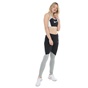 NIKE-Γυναικείο αθλητικό μπουστάκι NIKE SWOOSH LOGO BRA PAD μαύρο γκρι
