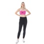 NIKE-Γυναικείο αθλητικό μπουστάκι NIKE SWOOSH LOGO BRA PAD ροζ γκρι