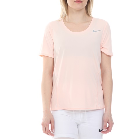 NIKE-Γυναικείο t-shirt NIKE CITY SLEEK TOP SS ροζ