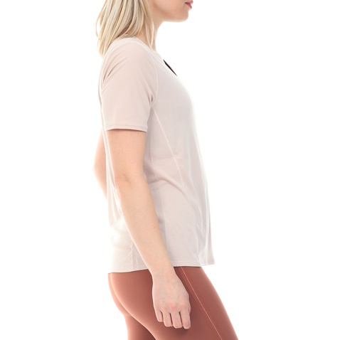 NIKE-Γυναικεία μπλούζα NIKE CITY SLEEK TOP SS μπεζ