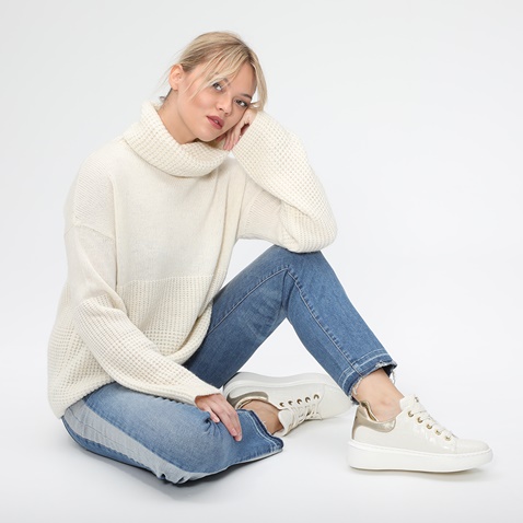 BOSS -Γυναικείο jean παντελόνι BOSS Lexington Jeans μπλε γκρι