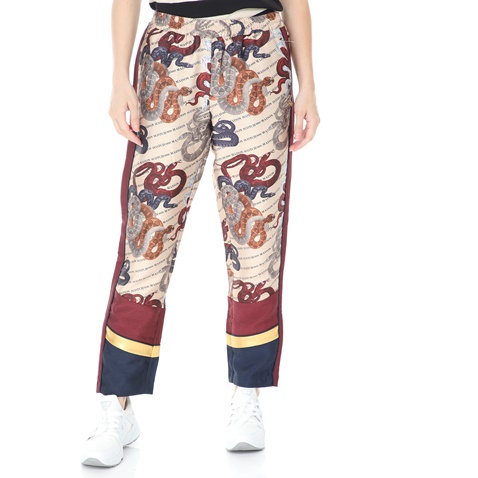 SCOTCH & SODA-Γυναικείο παντελόνι SCOTCH & SODA μπεζ κόκκινο