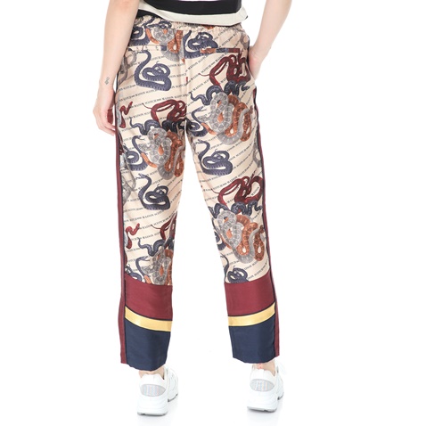 SCOTCH & SODA-Γυναικείο παντελόνι SCOTCH & SODA μπεζ κόκκινο