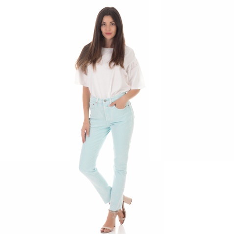 LEVI'S-Γυναικείο ψηλόμεσο τζιν παντελόνι LEVI'S 501 SKINNY γαλάζιο