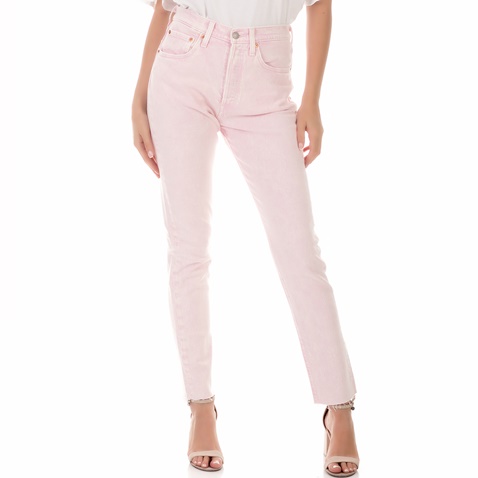 LEVI'S-Γυναικείο ψηλόμεσο τζιν παντελόνι LEVI'S 501 SKINNY ACID LIGHT λιλά