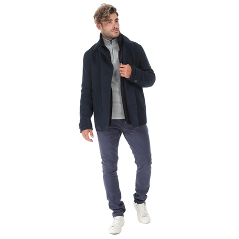 GARCIA JEANS-Ανδρικό παλτό GARCIA JEANS μπλε