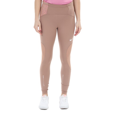 NIKE-Γυναικείο κολάν NIKE ICNCLSH SPEED TGHT 7_8 μπεζ ροζ