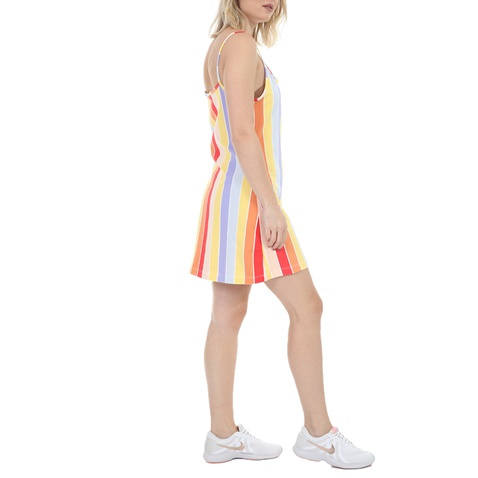 NIKE-Γυναικείο mini αθλητικό φόρεμα NIKE NSW RETRO AOP πορτοκαλί μπλε