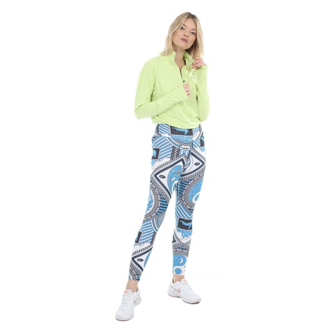 NIKE-Γυναικείο αθλητικό κολάν NIKE ONE T 7/8 TKYO PR DUALITY μπλε λευκό