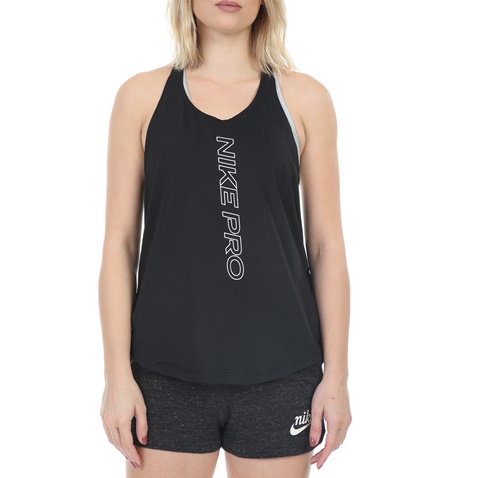 NIKE-Γυναικείο αθλητικό τοπ NIKE NP DRY ELASTIKA GRX SU μαύρο