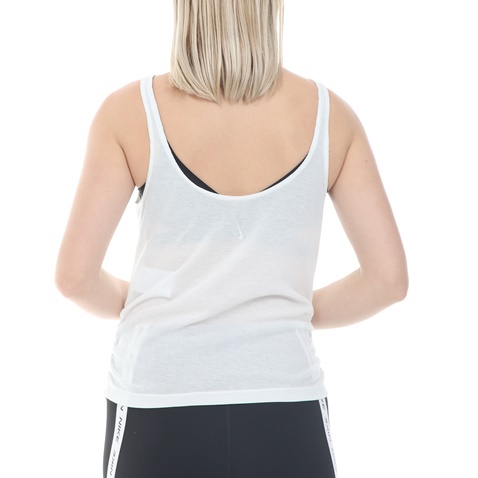 NIKE-Γυναικείο top NIKE YOGA RUCHE TANK λευκό