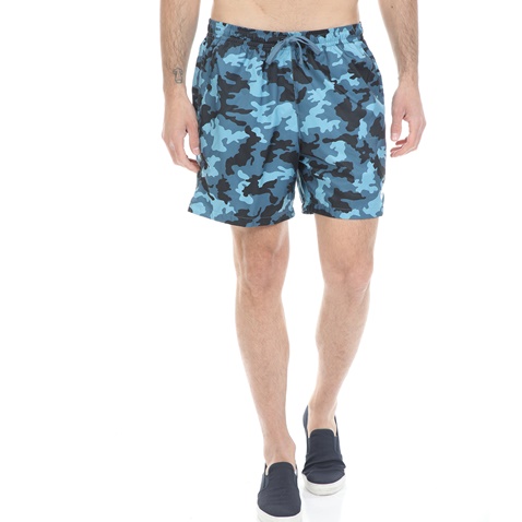 NIKE-Ανδρικό αθλητικό σορτς NIKE NSW CE SHORT WVN FLOW CAMO μπλε μαύρο