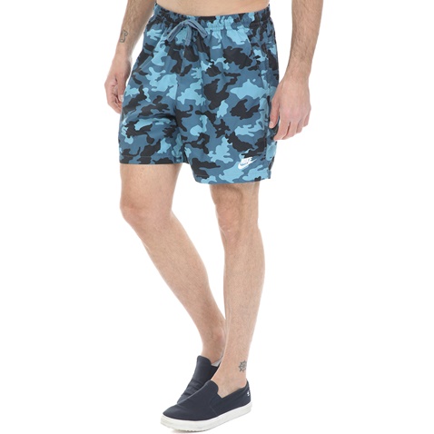 NIKE-Ανδρικό αθλητικό σορτς NIKE NSW CE SHORT WVN FLOW CAMO μπλε μαύρο