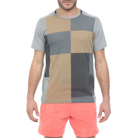NIKE-Ανδρικό t-shirt NIKE TOP SS PX CJ4742 γκρι μπεζ
