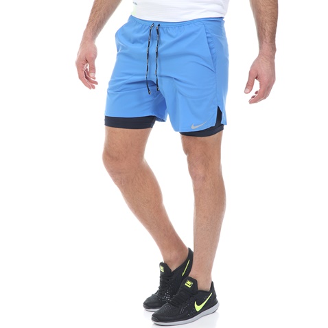 NIKE-Ανδρικό σορτς NIKE DF FLX STRD 2IN1 SHRT 5IN μπλε