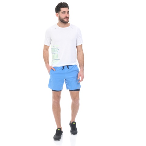 NIKE-Ανδρικό σορτς NIKE DF FLX STRD 2IN1 SHRT 5IN μπλε