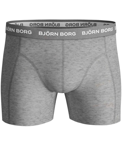 BJORN BORG-Ανδρικό σετ 3 μπόξερ εσώρουχα BJORN BORG μαύρι, γκρι