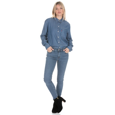 LEVI'S-Γυναικείο jean παντελόνι LEVI'S INNOVATION SUPER SKINNY CHELSEA μπλε 